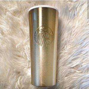 🤍💛Gold hombre metallic tumbler 💛🤍